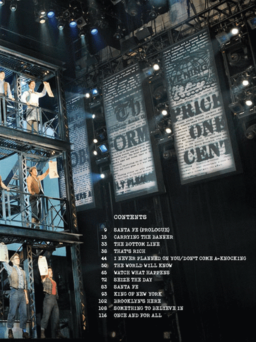 Newsies Piano, Vocal, Guitar scores gallery preview page 2