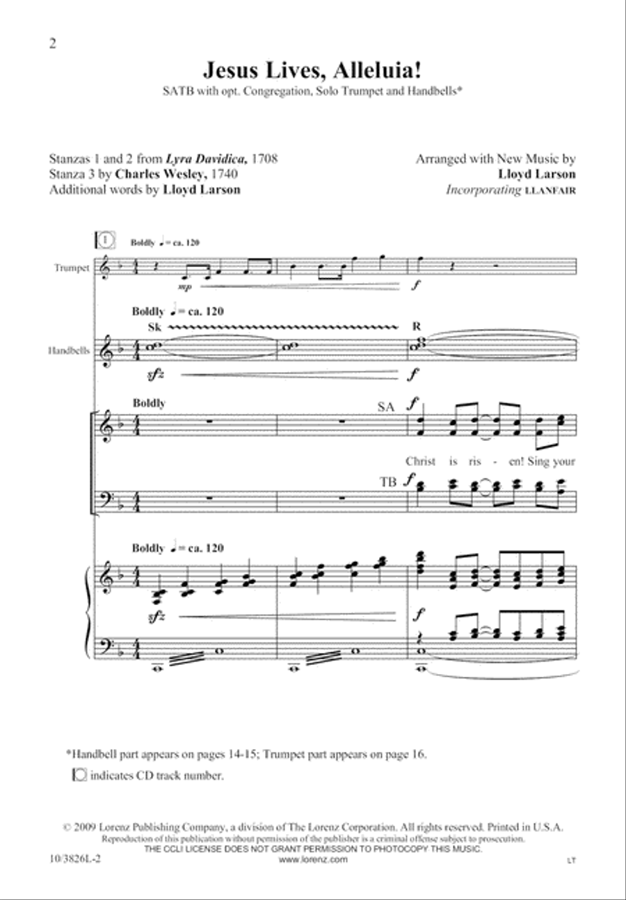 Jesus Lives, Alleluia! 4-Part scores gallery preview page 2