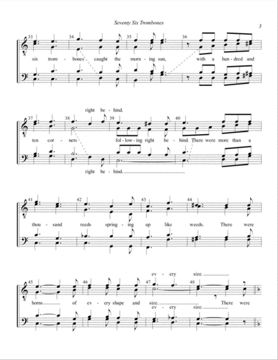 Seventy Six Trombones TTBB scores gallery preview page 3