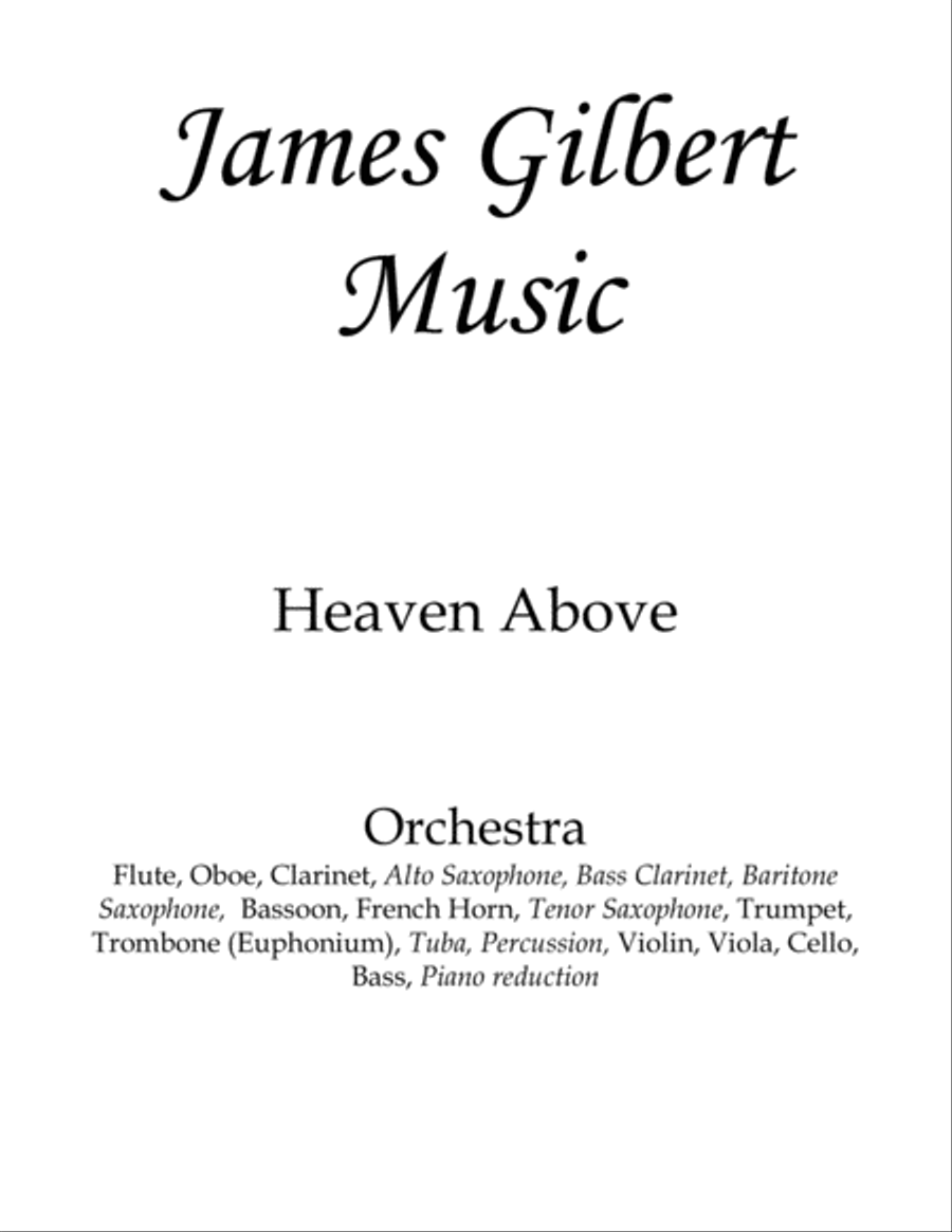 Heaven Above Full Orchestra scores gallery preview page 1
