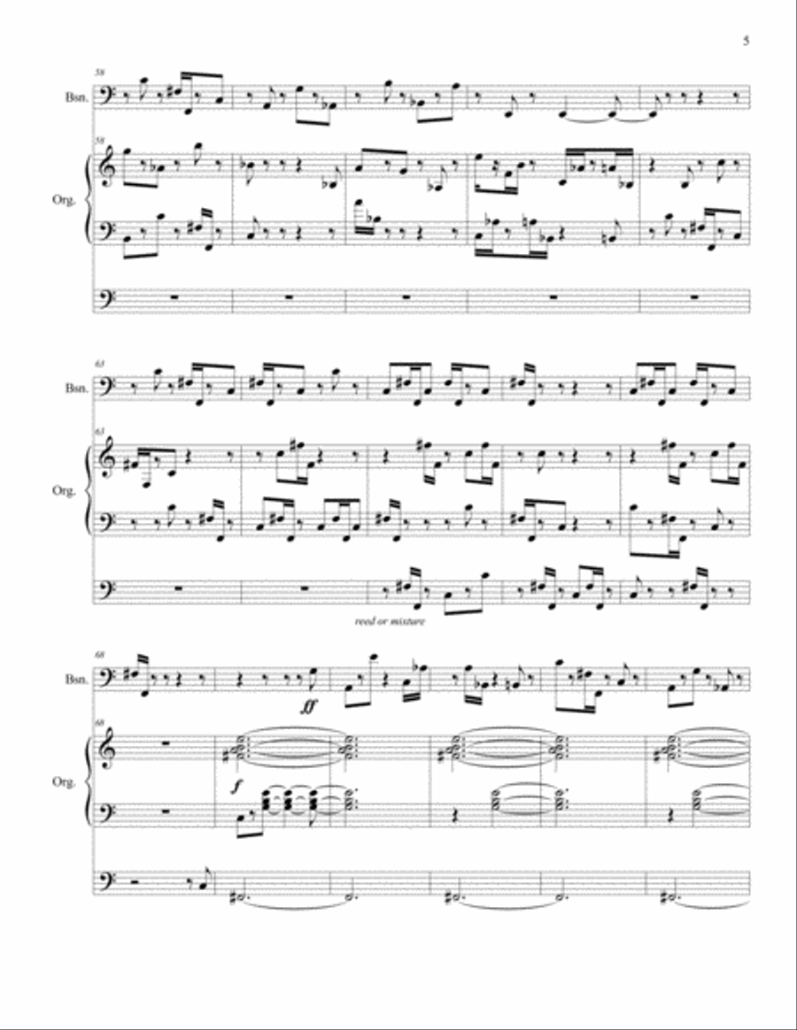 Three Pieces for Bassoon and Organ Woodwind Duet scores gallery preview page 5