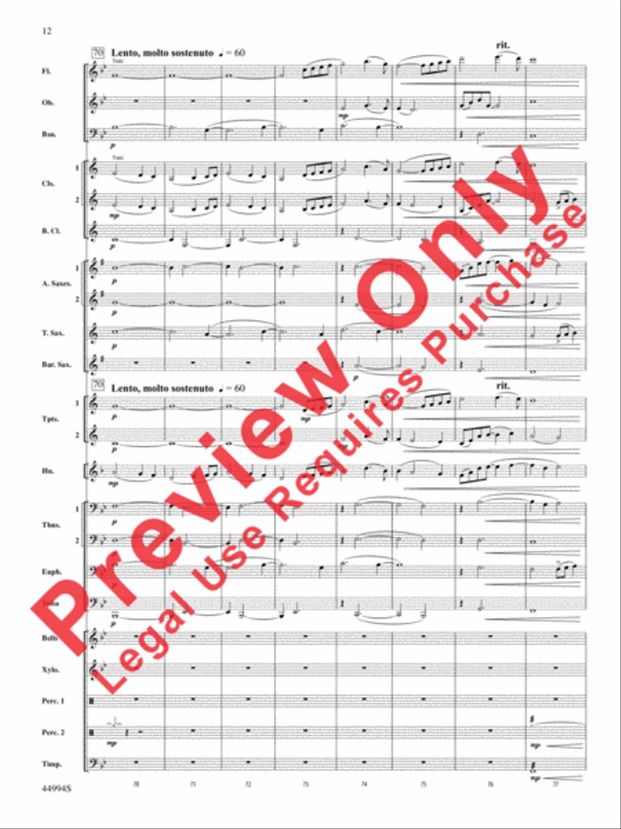 In tantum lux Concert Band scores gallery preview page 32