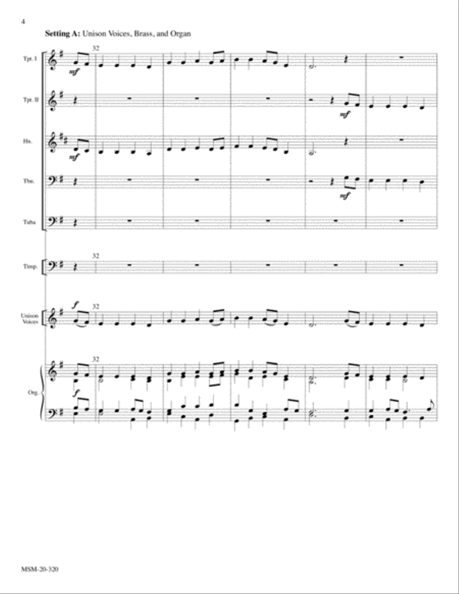 Festival Hymn Setting on Kingsfold 4-Part scores gallery preview page 4