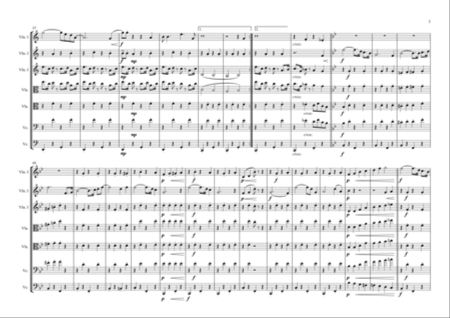 Singing In The Rain String Quintet scores gallery preview page 3