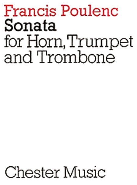 Sonata For Horn, Trumpet And Trombone (Miniature Score)