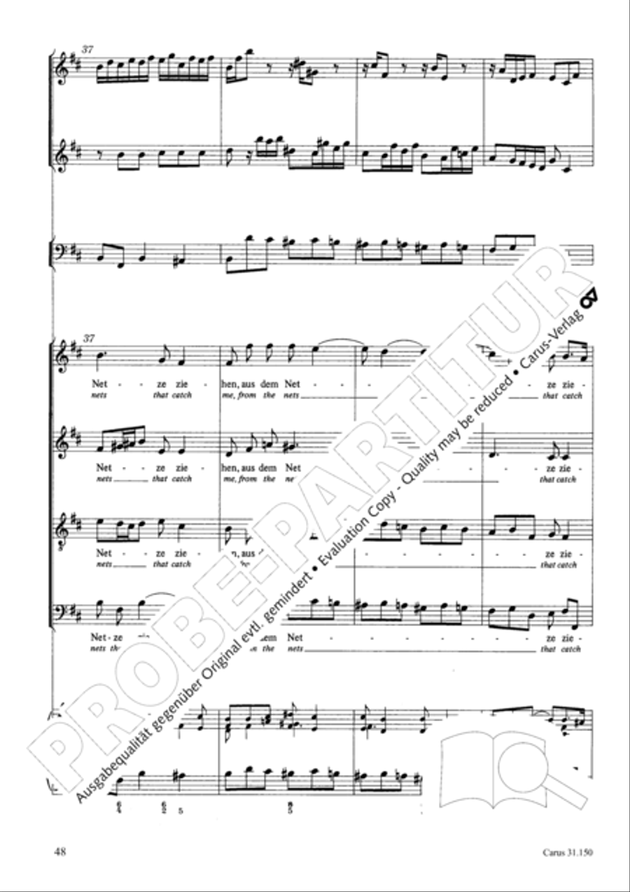 O my Lord, I long for thee (Nach dir, Herr, verlanget mich) 4-Part scores gallery preview page 51