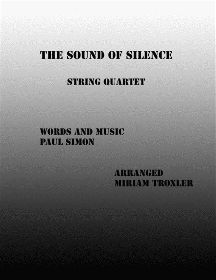 The Sound Of Silence String Quartet scores gallery preview page 1