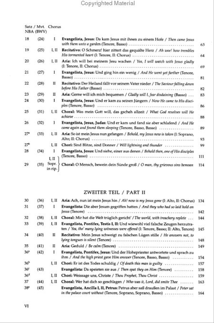 Matthaus-Passion BWV 244 4-Part scores gallery preview page 3