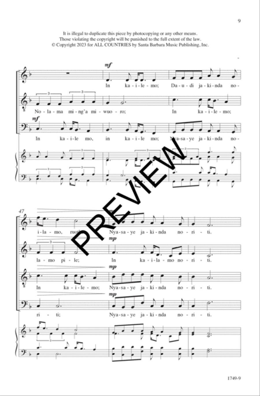 Lemoga Aming’a 4-Part scores gallery preview page 10
