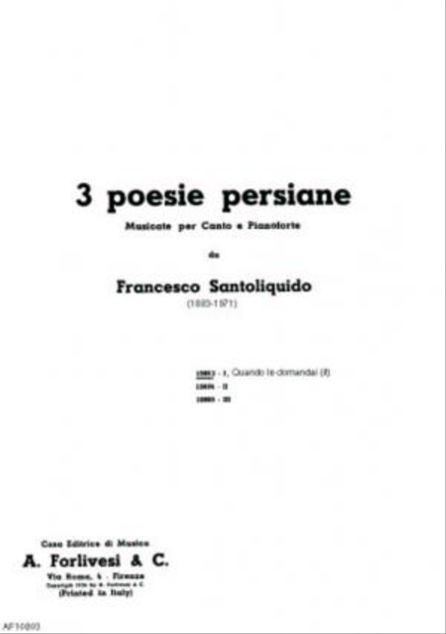 Tre poesie persiane Voice Solo scores gallery preview page 1