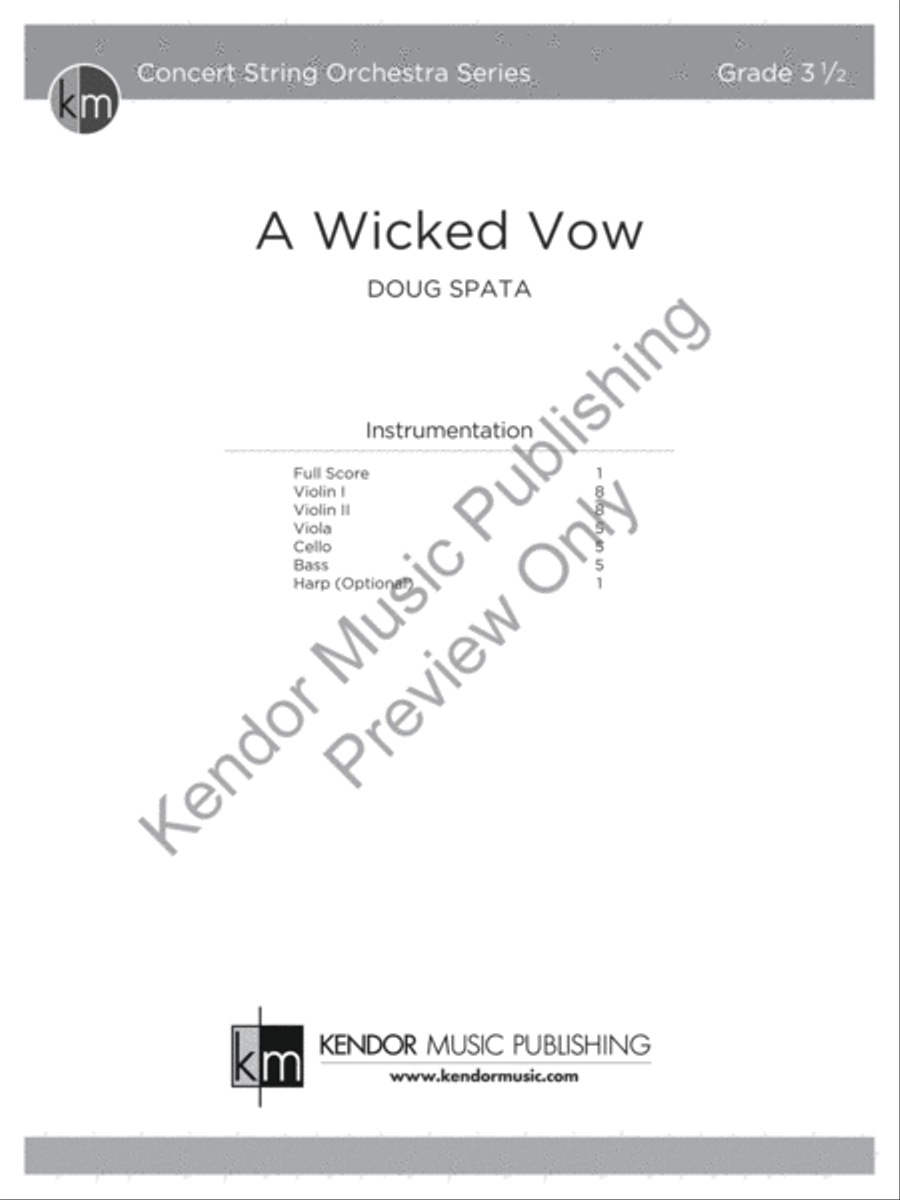 Wicked Vow (Score) String Orchestra scores gallery preview page 2