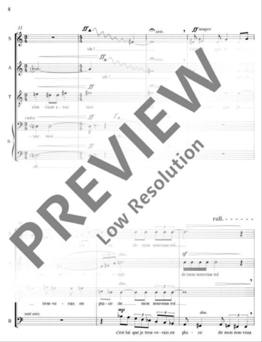 Élégie sur le royaume Tchong 4-Part scores gallery preview page 9