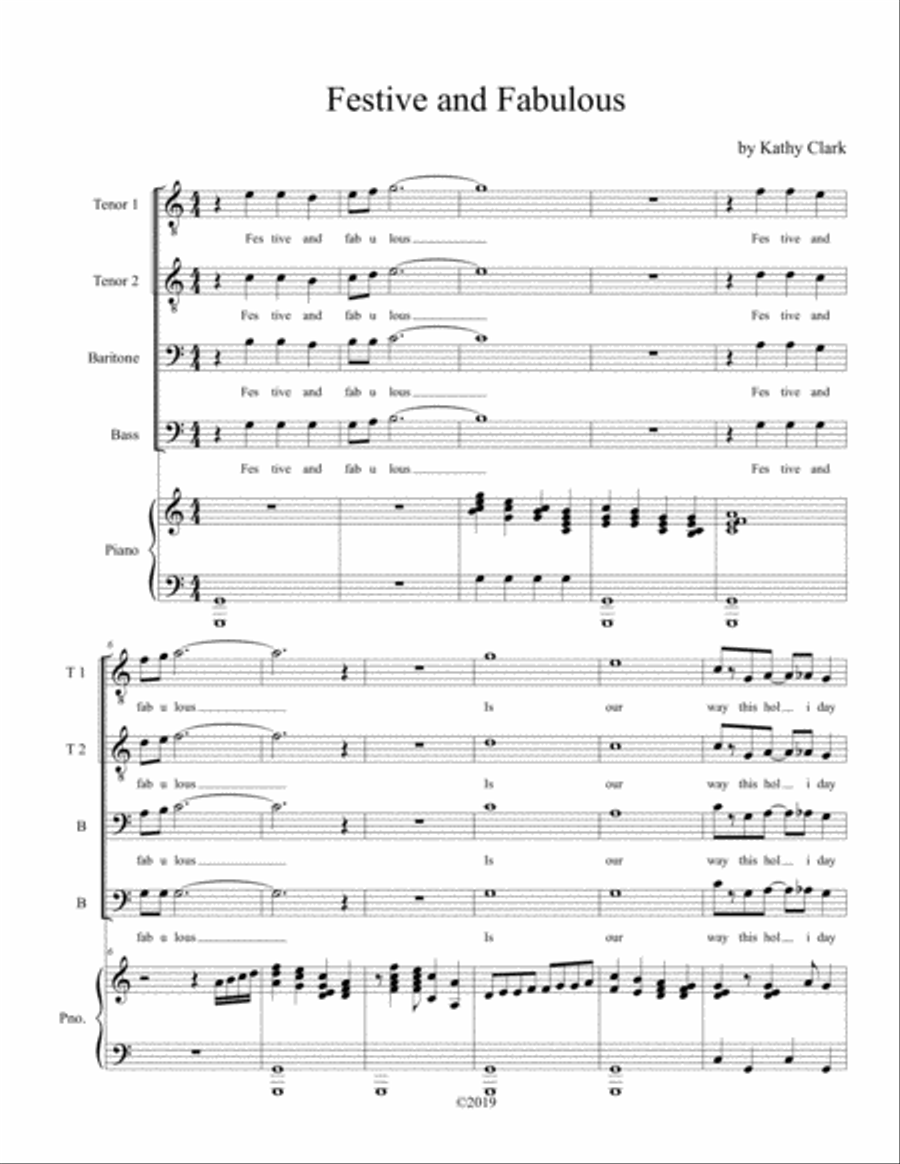 Festive and Fabulous Piano Solo scores gallery preview page 1