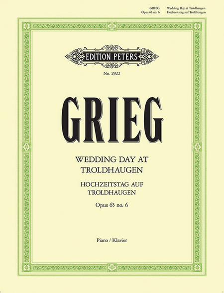 Wedding Day at Troldhaugen Op. 65 No. 6 for Piano