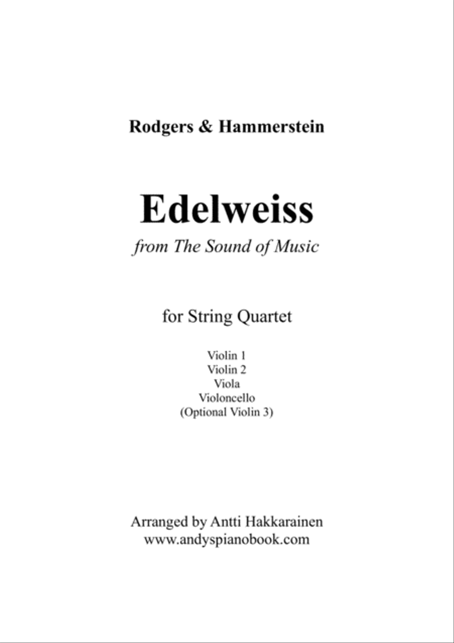 Edelweiss Edelweiss String Quartet scores gallery preview page 1