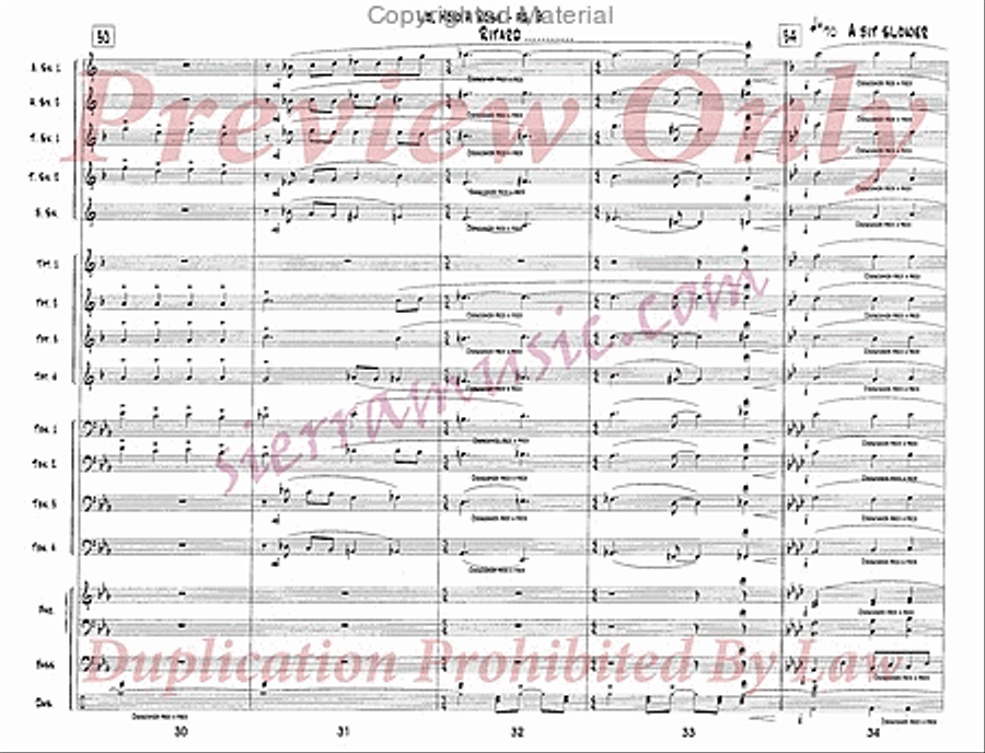 Lo, How A Rose E'er Blooming Jazz Ensemble scores gallery preview page 7