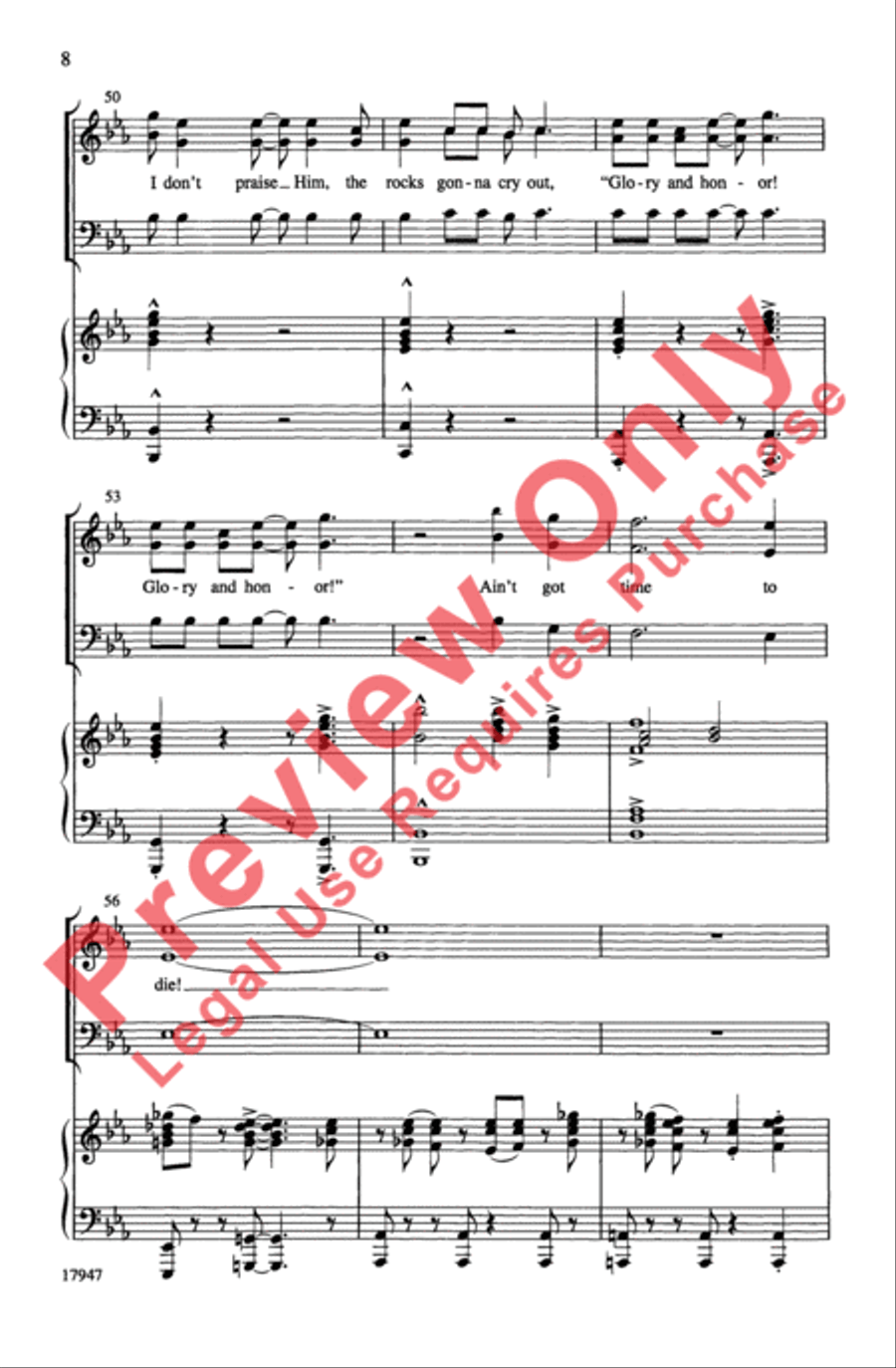 Ain't Got Time to Die (Ain-a That Good News?) 3-Part scores gallery preview page 8