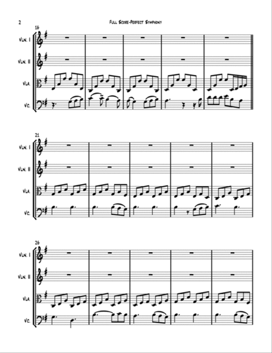 Perfect Symphony String Quartet scores gallery preview page 2