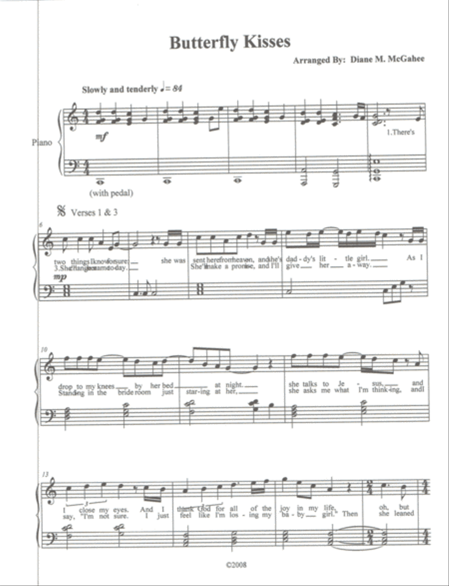 Butterfly Kisses Small Ensemble scores gallery preview page 1