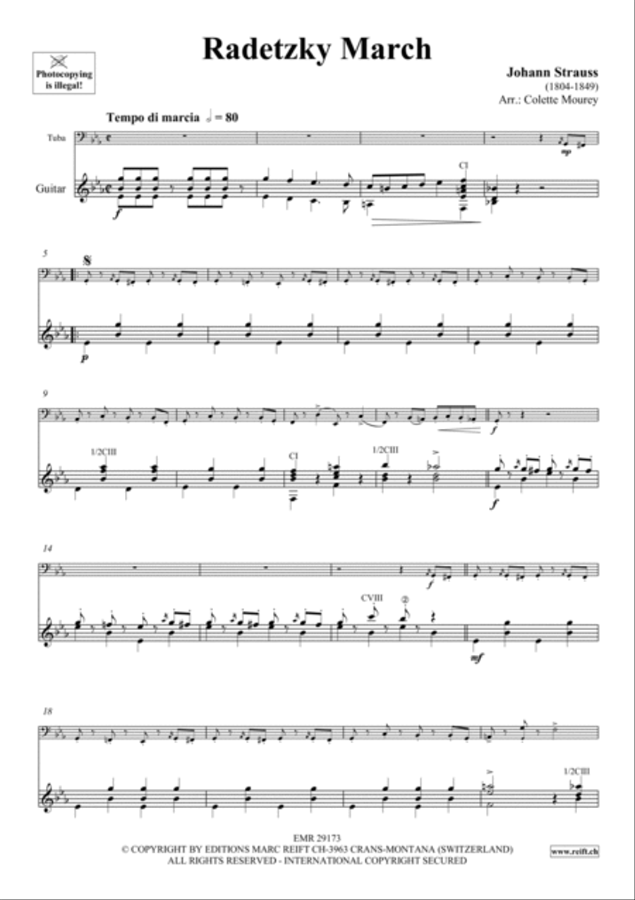 Radetzky March Radetzky March Tuba scores gallery preview page 4