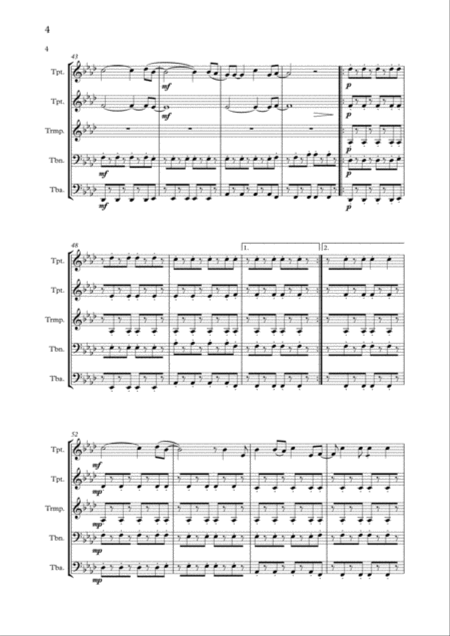 Viva La Vida Viva La Vida Brass Ensemble scores gallery preview page 5