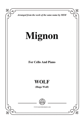 Book cover for Wolf-Mignon, for Cello and Piano