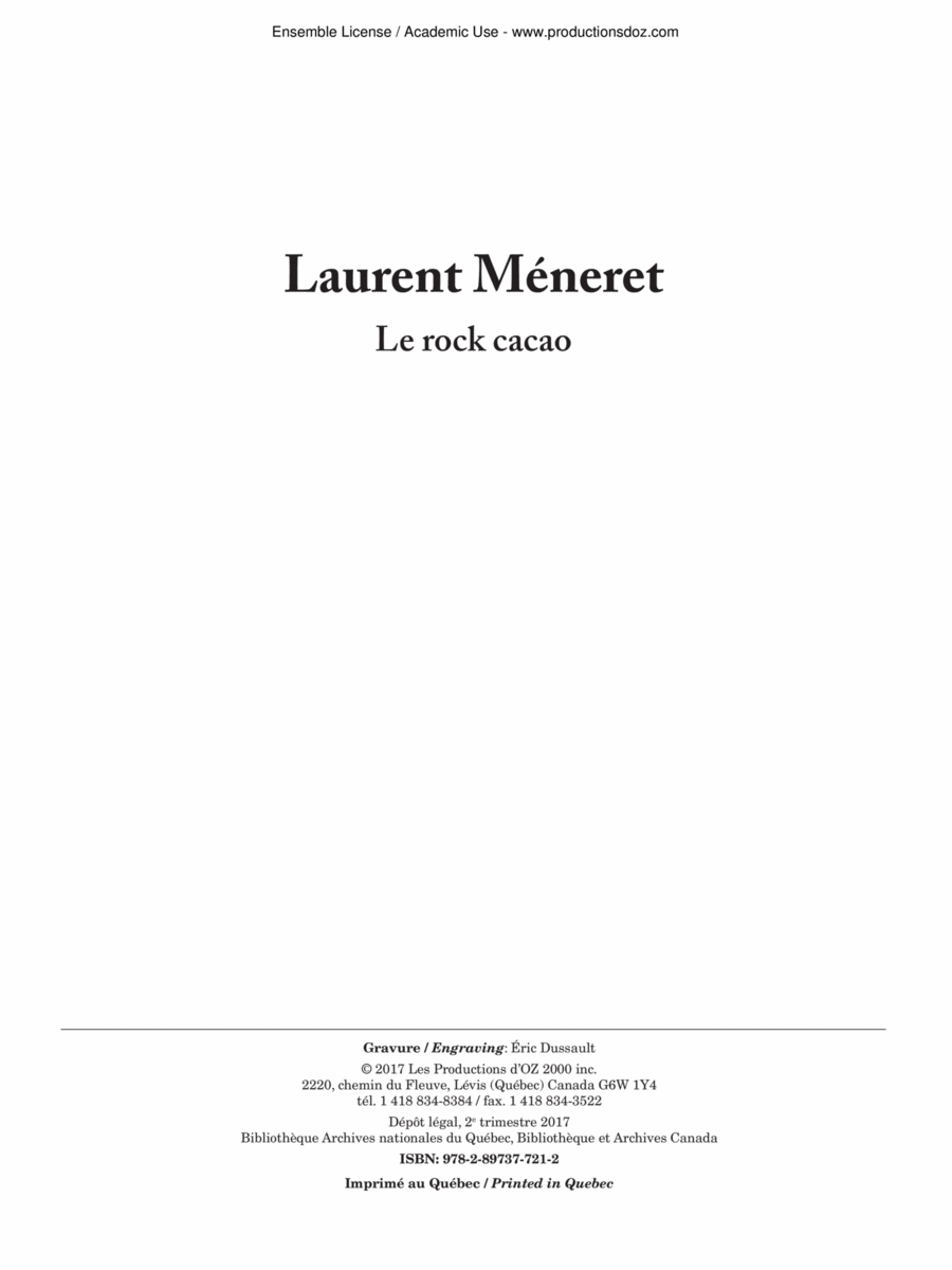 Le rock cacao Guitar Ensemble scores gallery preview page 1