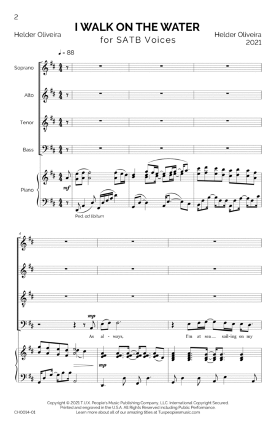 I Walk on the Water I Walk on the Water 4-Part scores gallery preview page 2