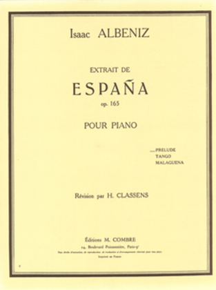 Espana Op. 165: Prelude