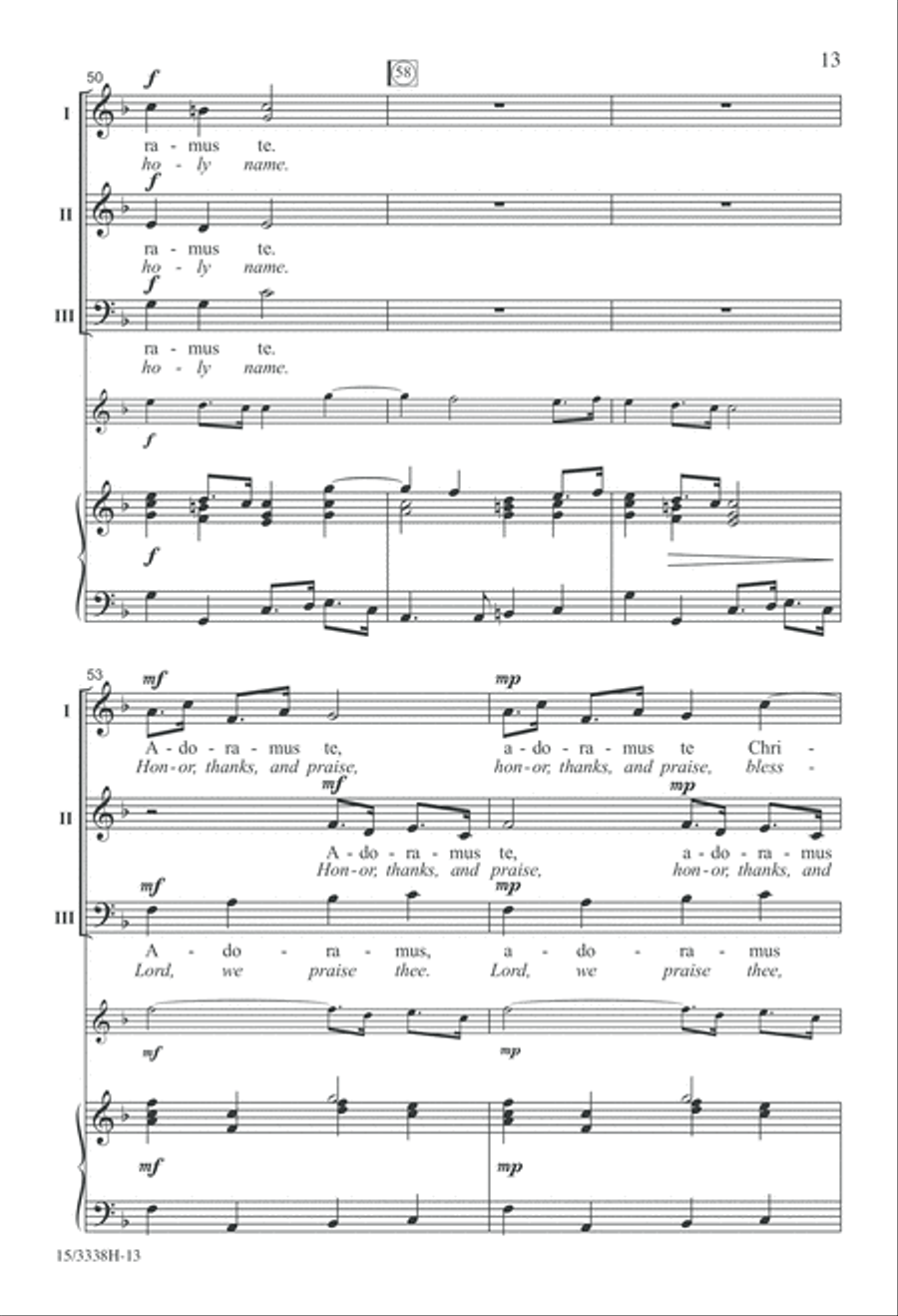 Adoramus Te Adoramus Te 3-Part scores gallery preview page 13