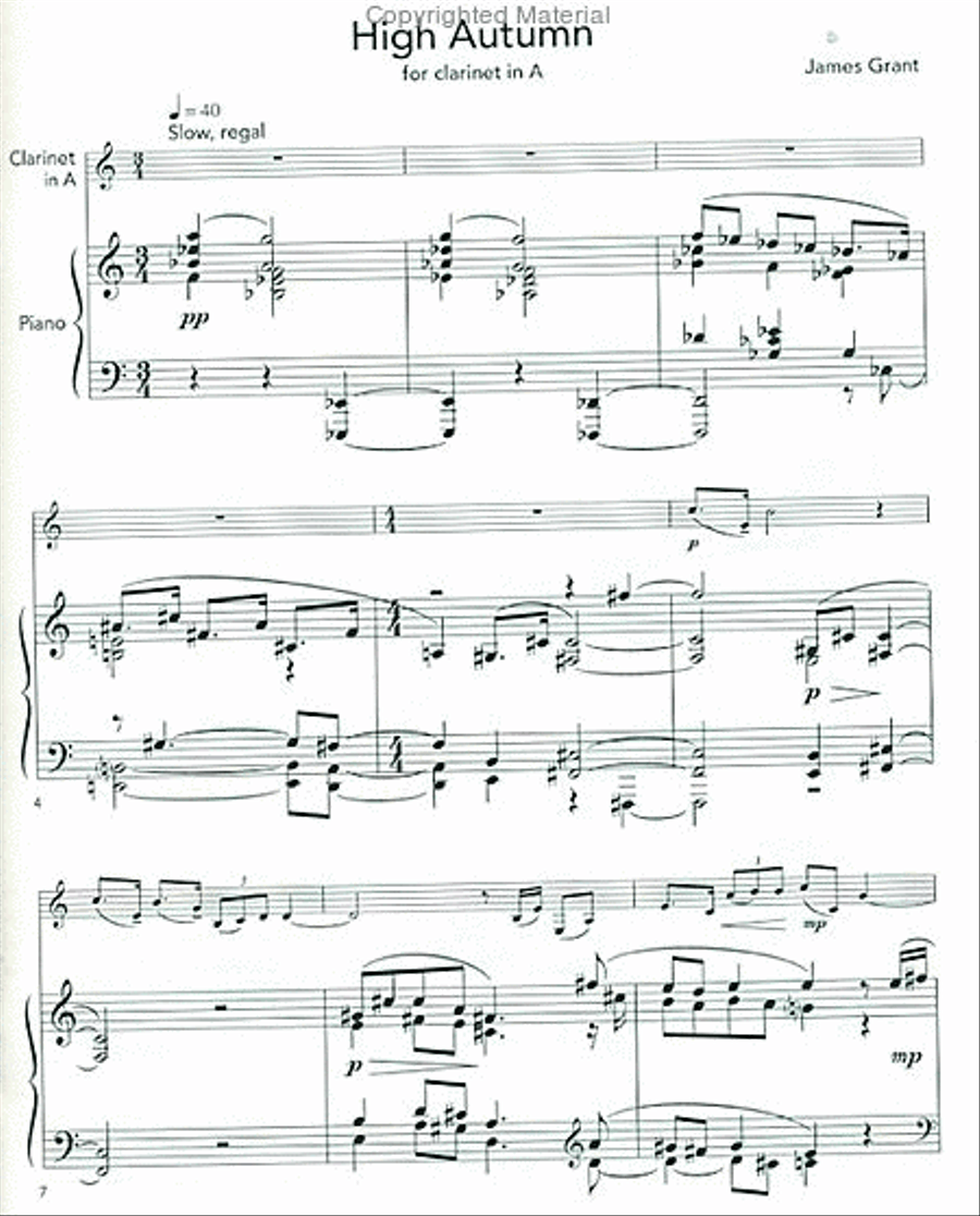 High Autumn High Autumn A Clarinet scores gallery preview page 2