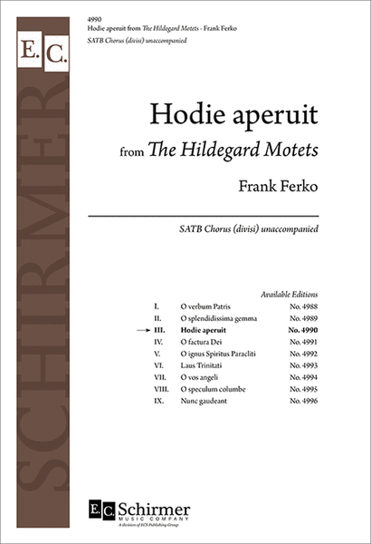 The Hildegard Motets: 3. Hodie aperuit image number null