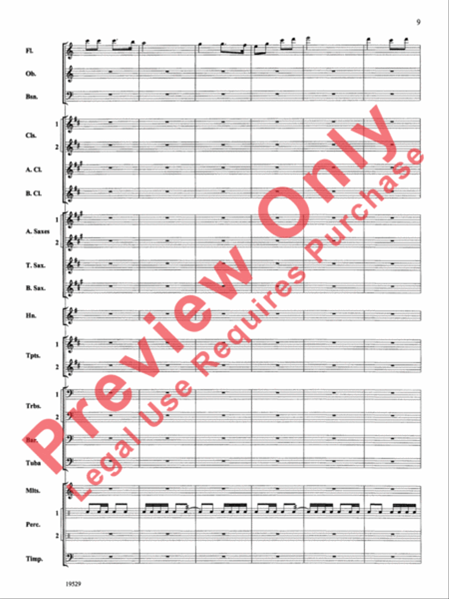 The Road Unknown Concert Band scores gallery preview page 10