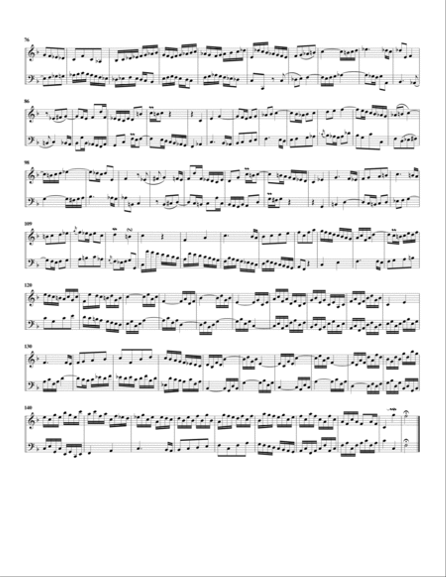4 duets BWV 802-805 for harpsichord or organ [small print] Harpsichord scores gallery preview page 5