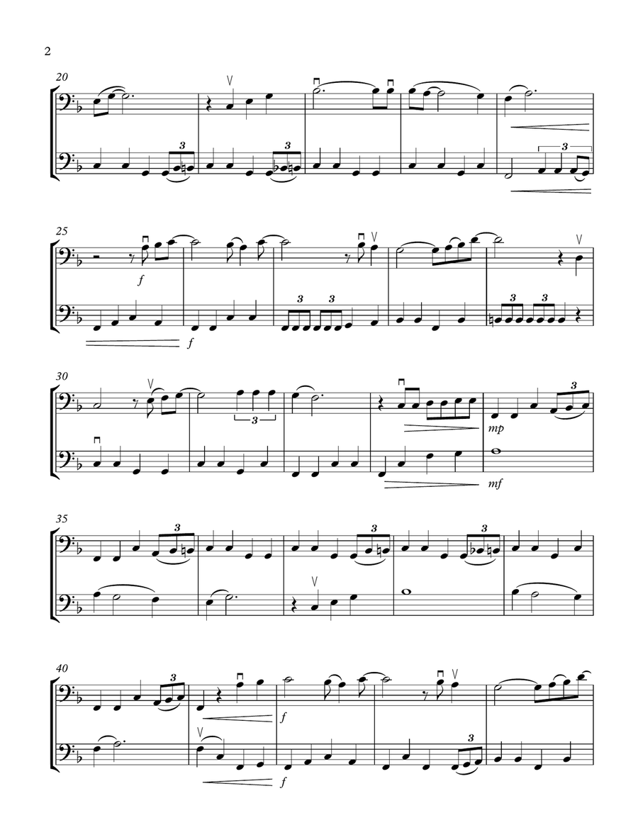 Blue Christmas String Duet scores gallery preview page 2