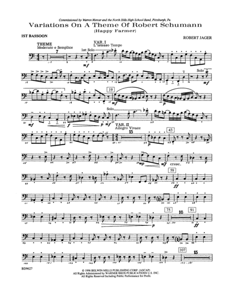 Variations on a Theme of Robert Schumann: Bassoon