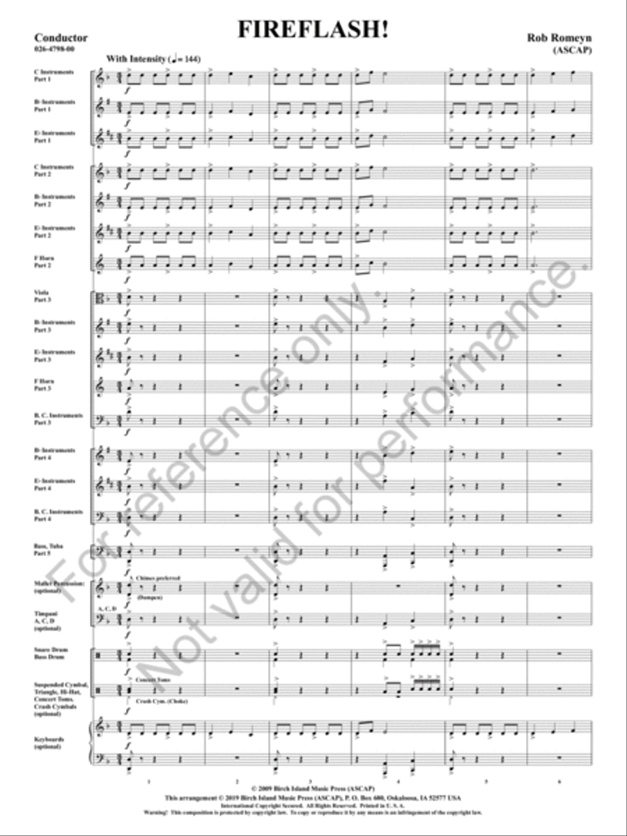 Fireflash! Concert Band - Sheet Music page 4