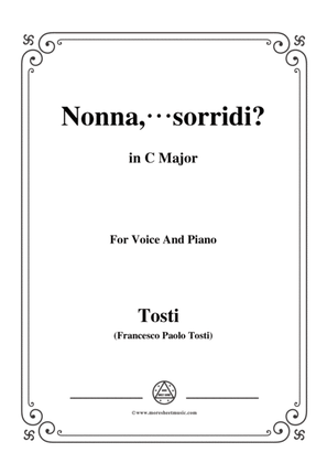 Tosti-Nonna,sorridi in C Major,for Voice and Piano