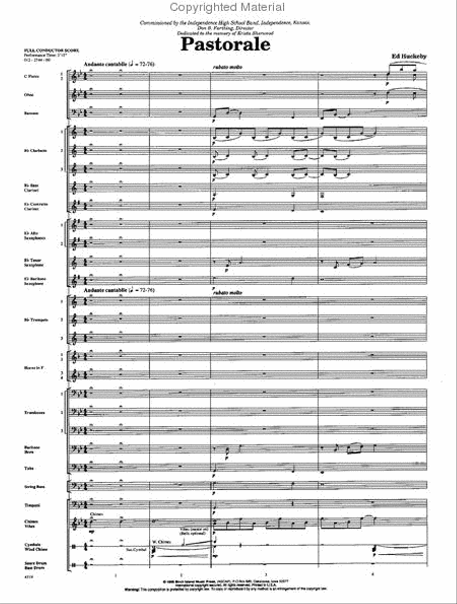 Pastorale Pastorale Concert Band scores gallery preview page 2