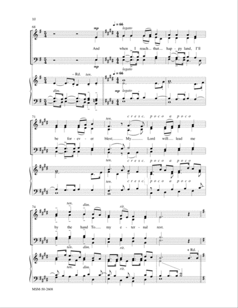 Bound for the Promised Land On Jordan's Stormy Banks I Stand 4-Part scores gallery preview page 6