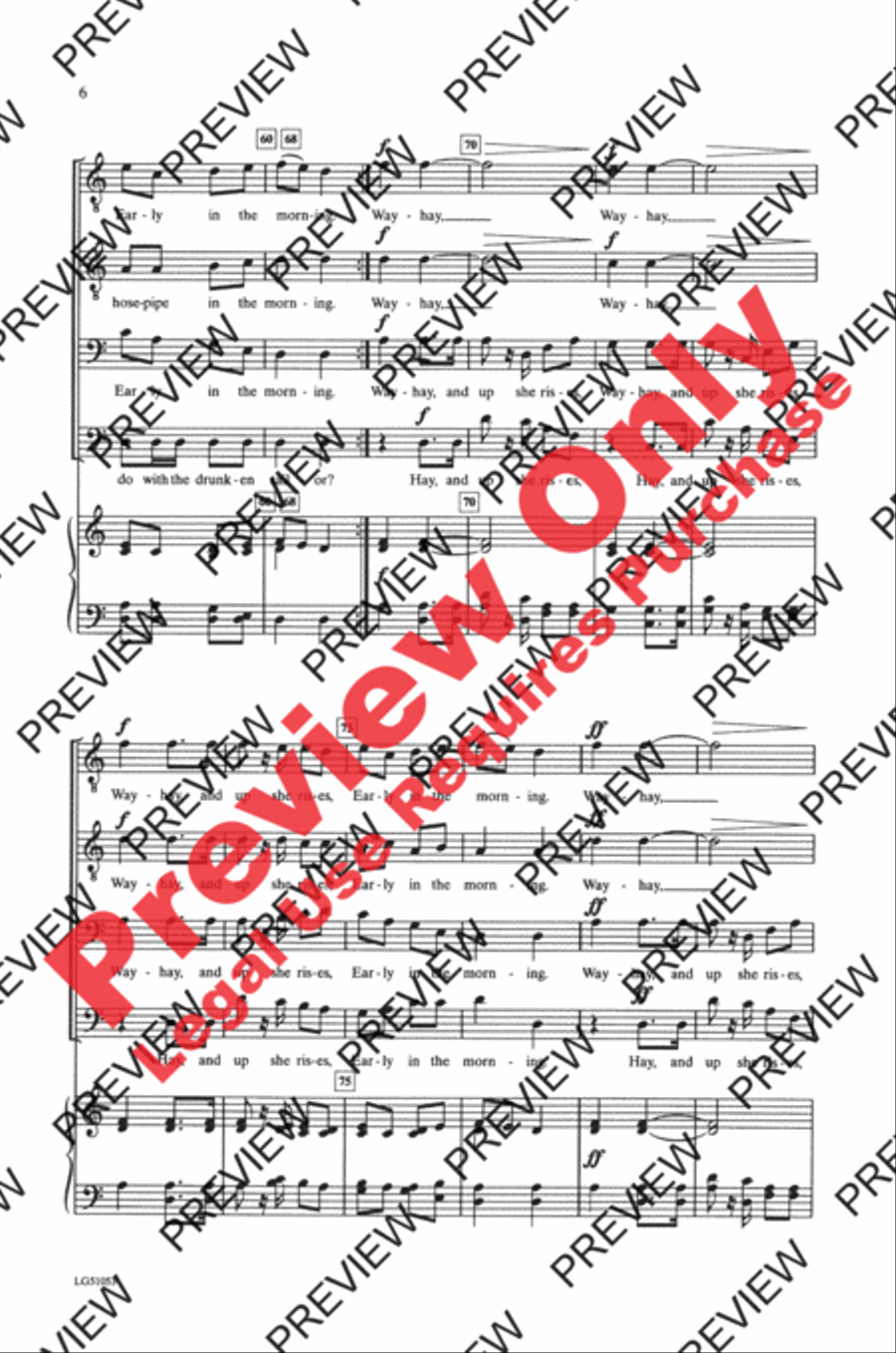 What Shall We Do with the Drunken Sailor TTBB scores gallery preview page 6