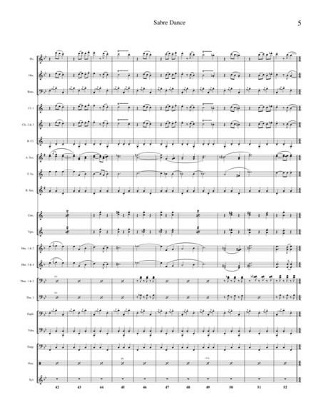 Sabre Dance (transcribed for Concert Band) image number null