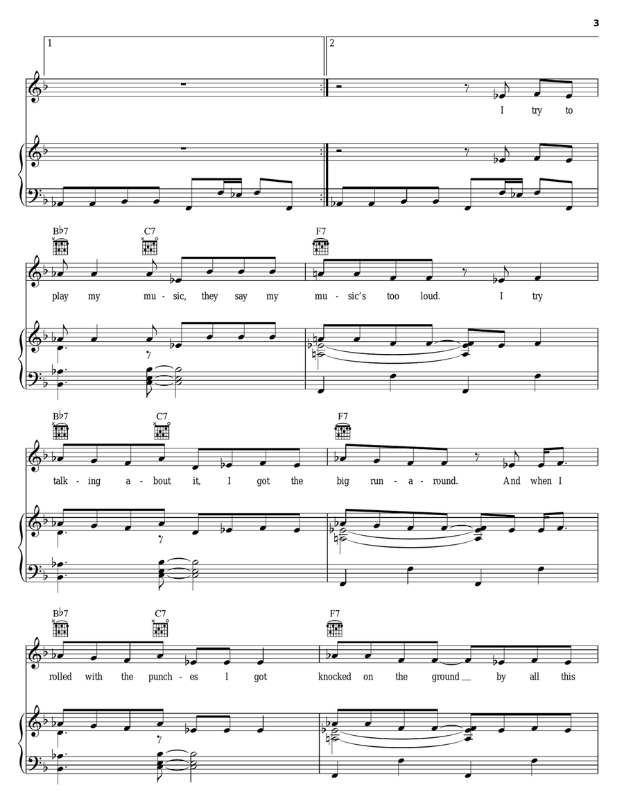 Fight The Power 'Part 1' Piano, Vocal, Guitar scores gallery preview page 3