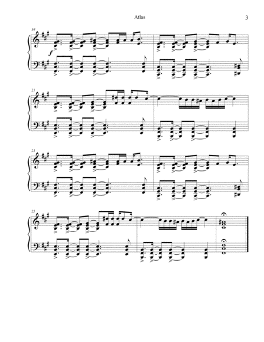 Atlas from THE HUNGER GAMES: CATCHING FIRE Easy Piano scores gallery preview page 4