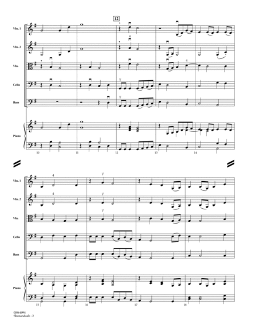 Shenandoah - Full Score String Orchestra scores gallery preview page 2