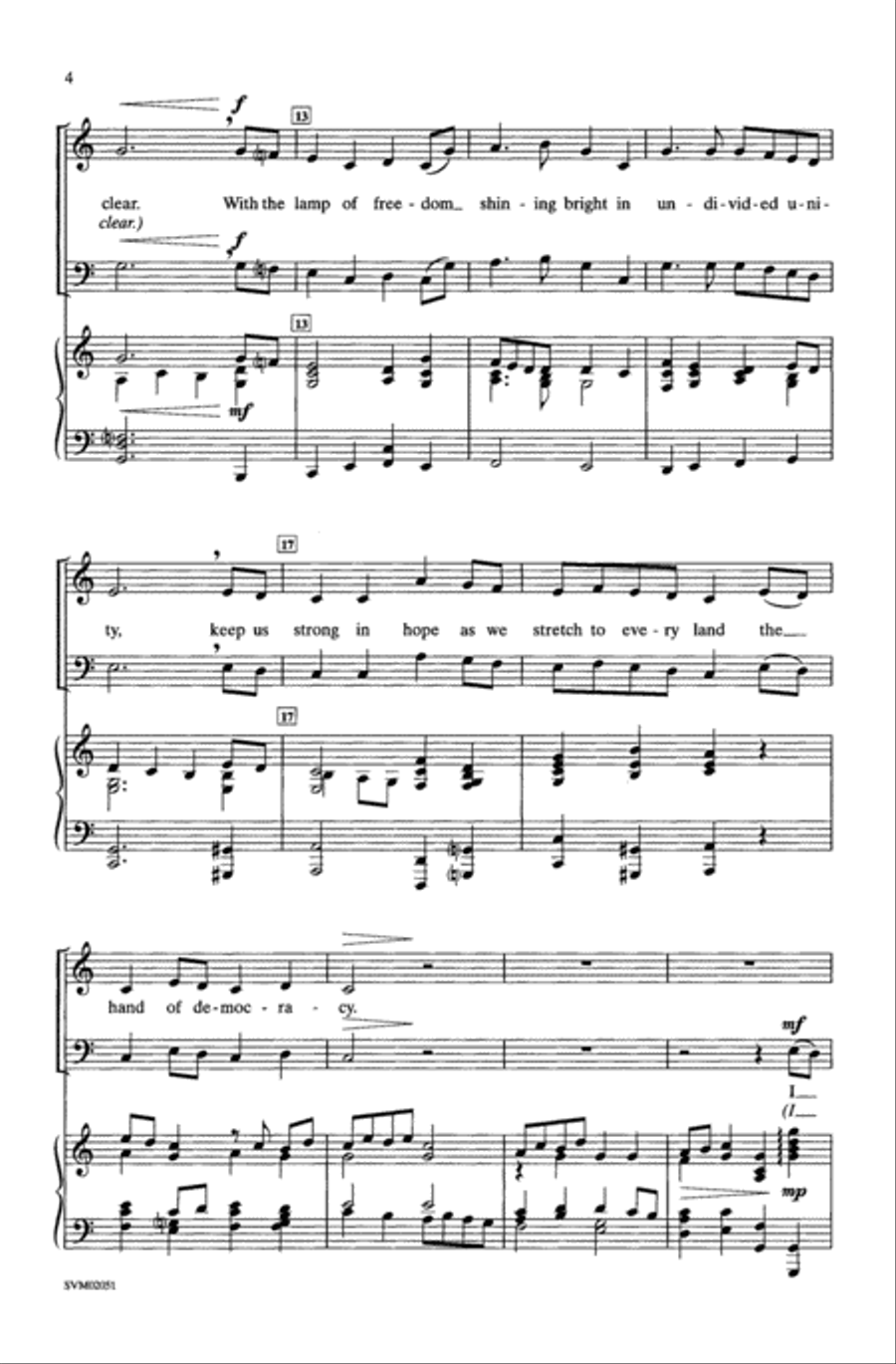 I Sing a Song for America (I Sing a Prayer for America) Choir scores gallery preview page 2