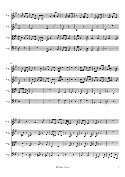 Songs for Shavuot, arranged for string quartet image number null
