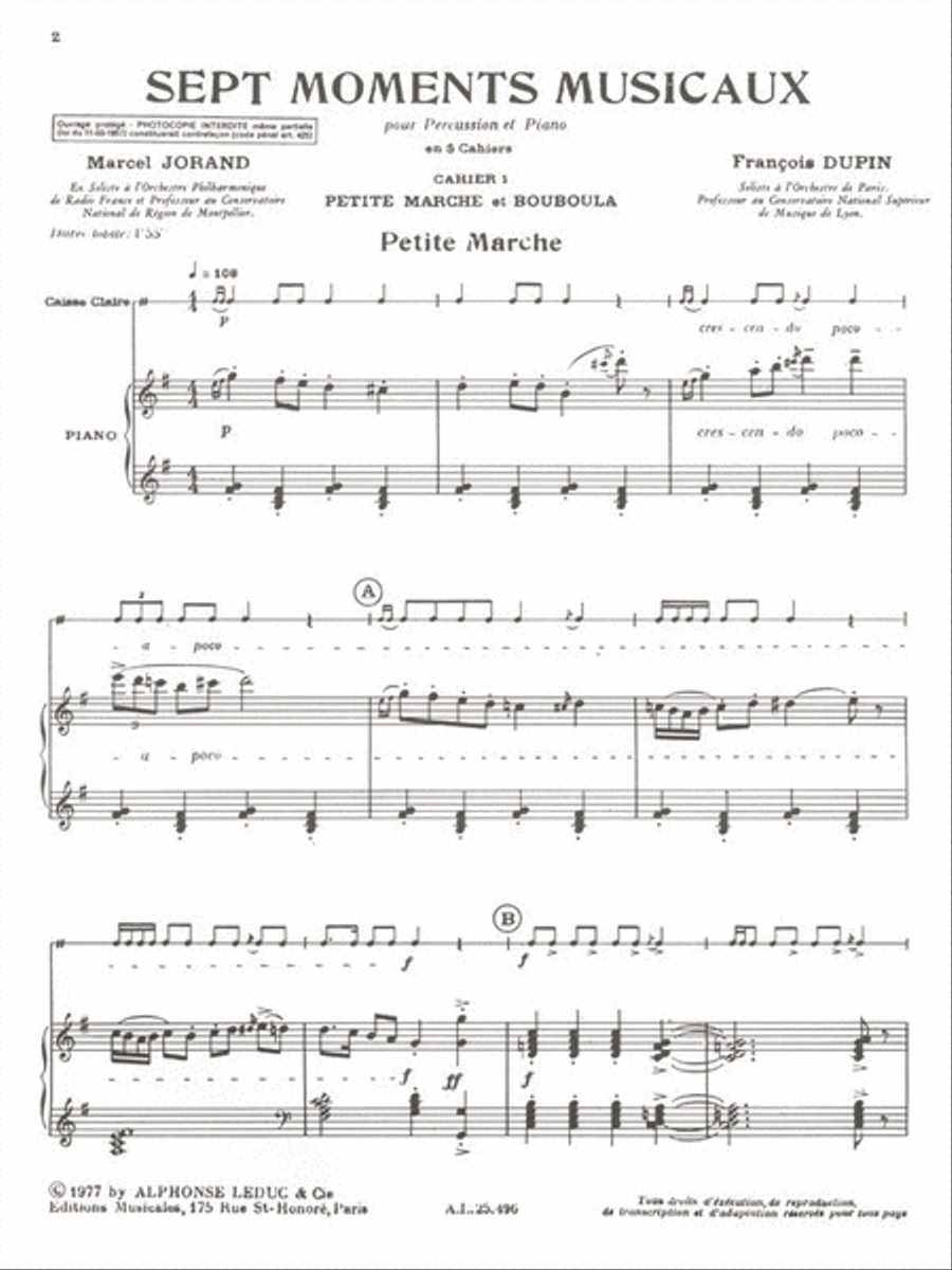 Petite Marche & Boubou Petite Marche & Boubou Percussion scores gallery preview page 2