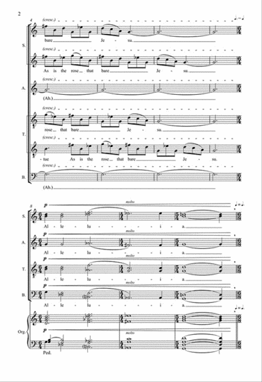 There Is No Rose from Ex Maria Virgine 4-Part scores gallery preview page 3