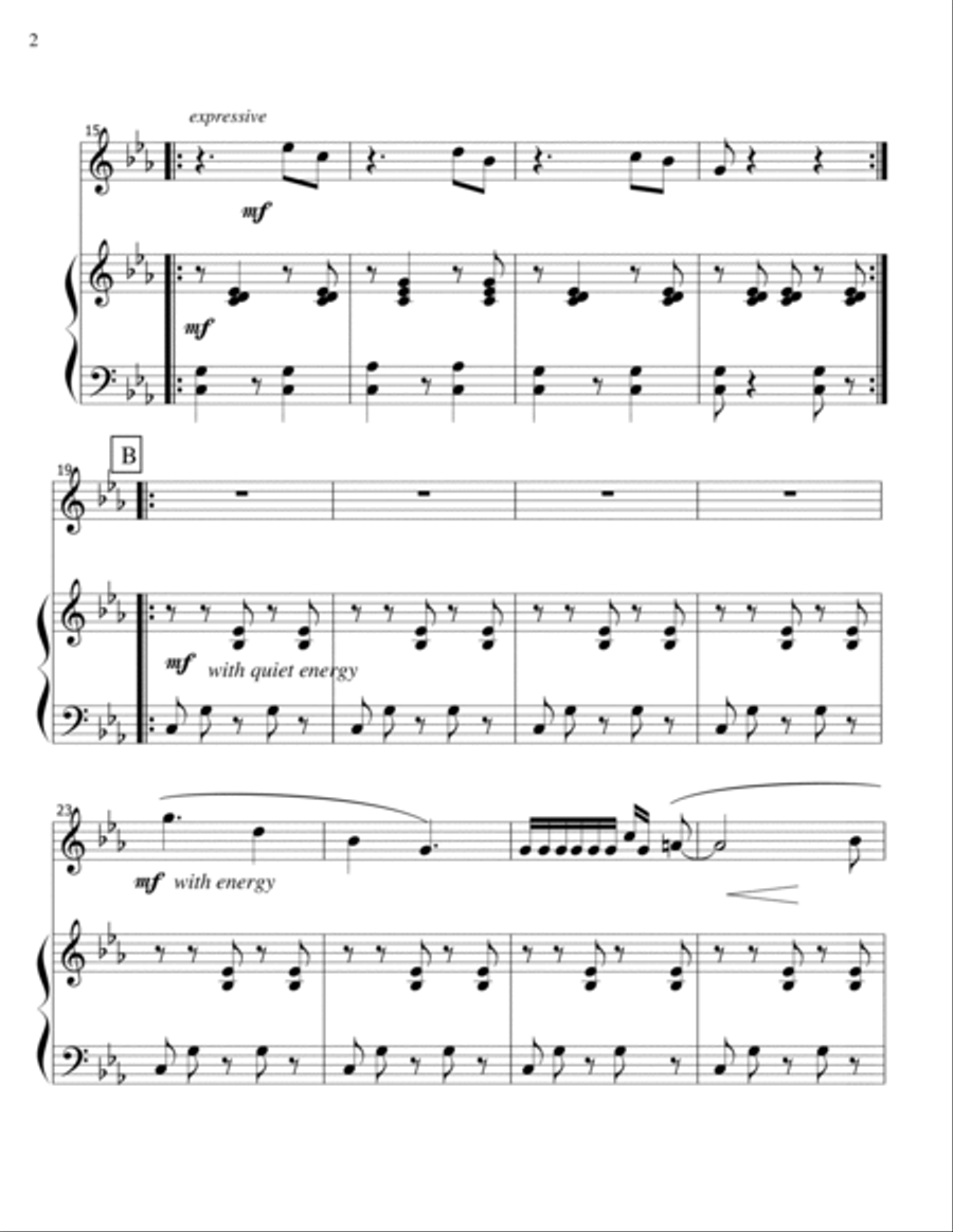 Habanera Sunrise-oboe, piano Piano scores gallery preview page 2
